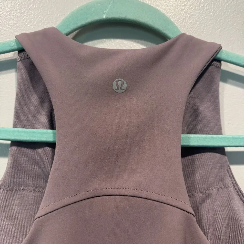Lululemon Wunder Train Racerback Tank Top Mauve Built In Bra LW1EM7S Women sz 2